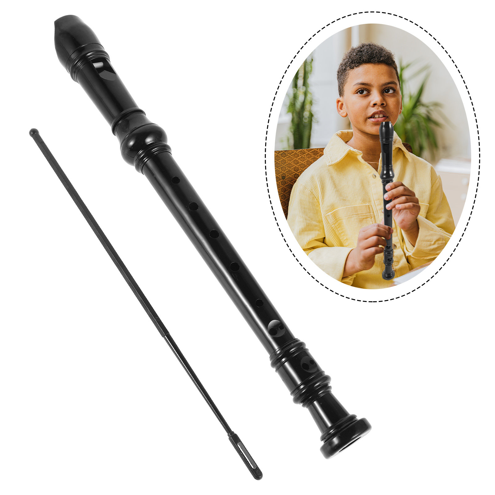 8-gats zwarte transparante ABS - Soprano Recorder Plastic recensie en prijs
